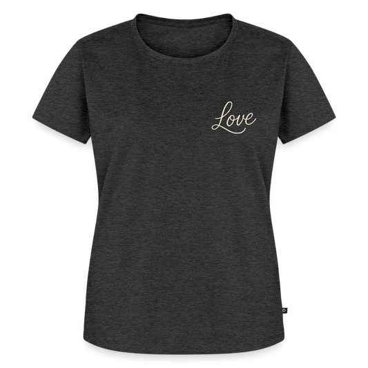Love - Bio FrauenT-Shirt - Anthrazit meliert