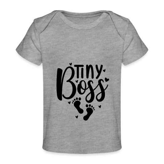 tiny Boss - Baby Bio-T-Shirt - Grau meliert