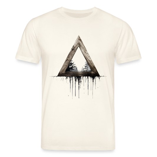 Dreieck Holz - Bio Unisex T-Shirt - Naturweiß