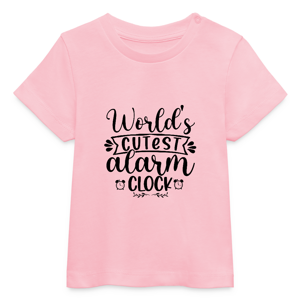 Worlds cutest alarm clock - Bio Baby T-Shirt - Hellrosa