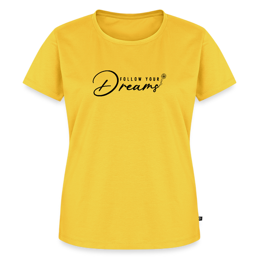 Follow Your dreams - Bio Frauen T-Shirt - Gelb