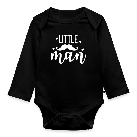 little man Baby Bio-Langarm-Body - Schwarz
