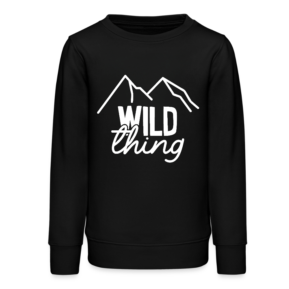 wild thing -  Bio Kinder Sweatshirt - Schwarz
