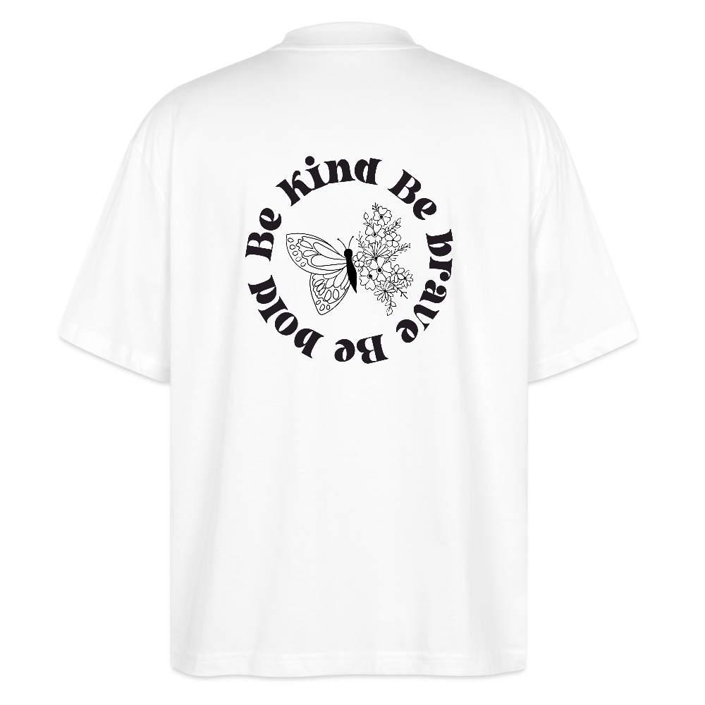 Be Kind Unisex Oversize Bio-T-Shirt - Weiß