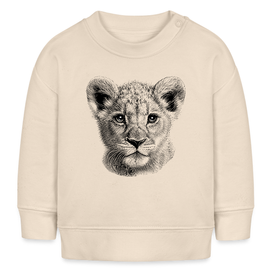 Löwenkind - Bio Baby Sweatshirt - Weißgrau