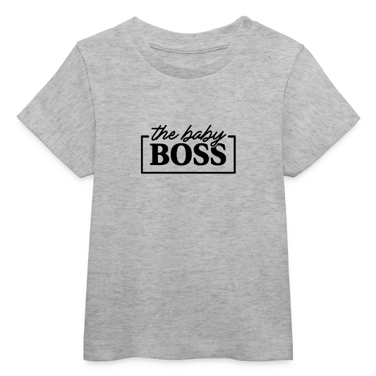 the baby Boss - Bio Baby T-Shirt - Grau meliert