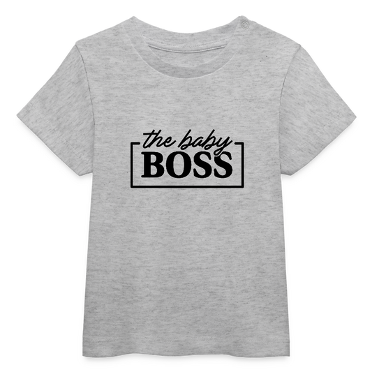 the baby Boss - Bio Baby T-Shirt - Grau meliert