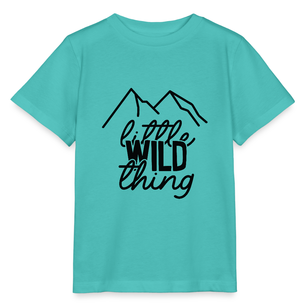 little wild thing - Bio Kinder T-Shirt - Poolblau