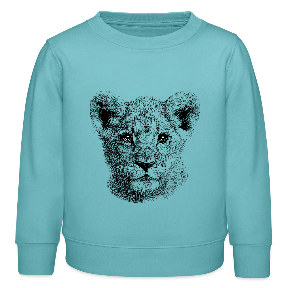 Löwenkind - Bio Kinder Sweatshirt - Pastelltürkis