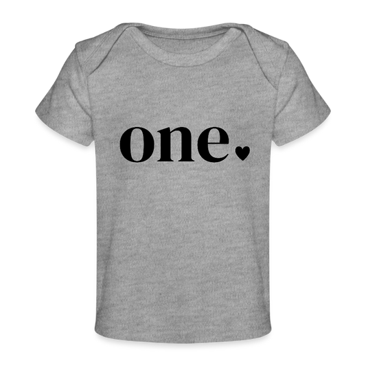 One Herz - Baby Bio-T-Shirt - Grau meliert