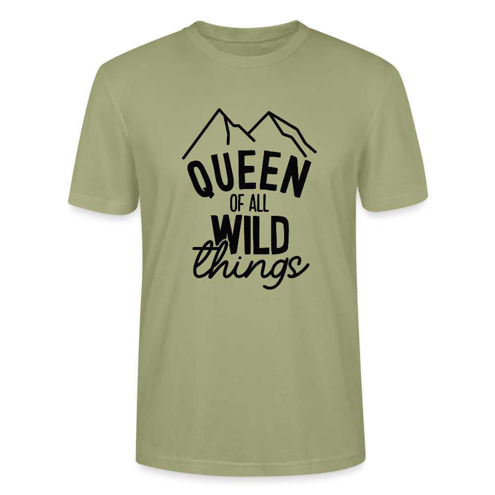 Queen of all wild things - Bio Unisex T-Shirt - Nebelgrün