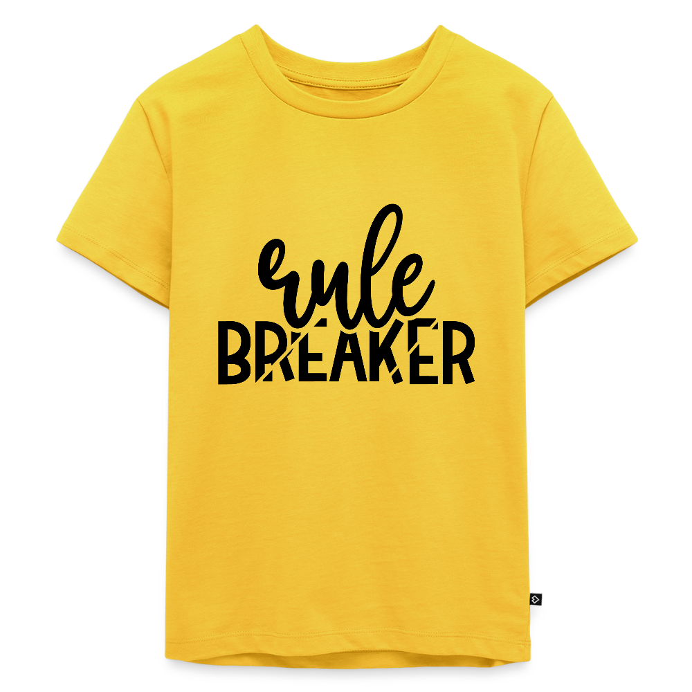 Rule Breaker - Kinder Bio T-Shirt - Gelb