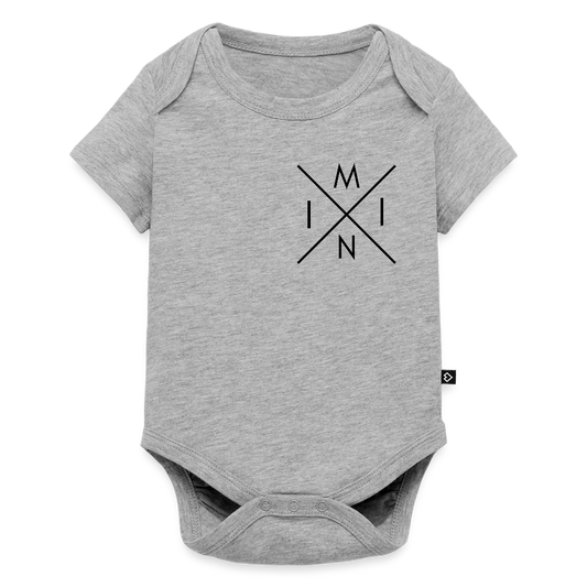 Mini - Bio kurzarm Body - Grau meliert