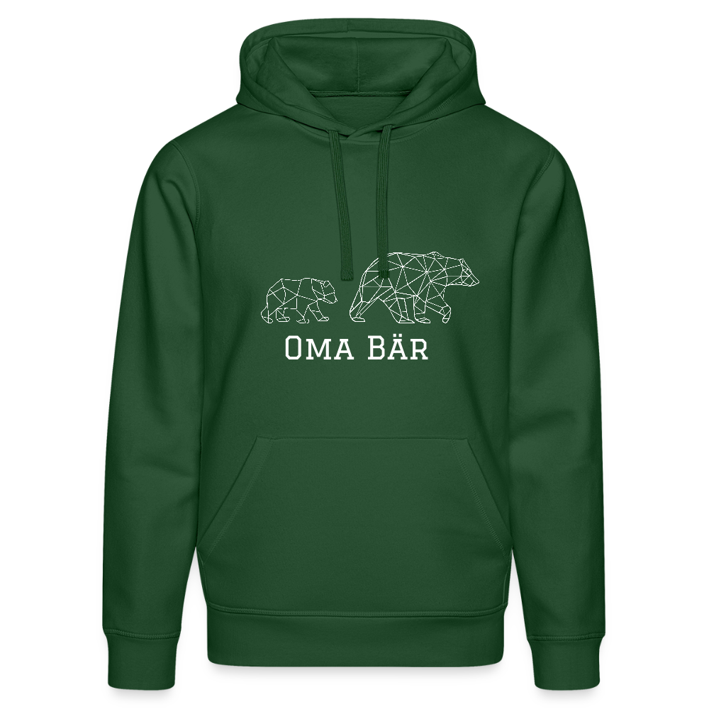Oma Bär - Bio Unisex Hoodie - Flaschengrün