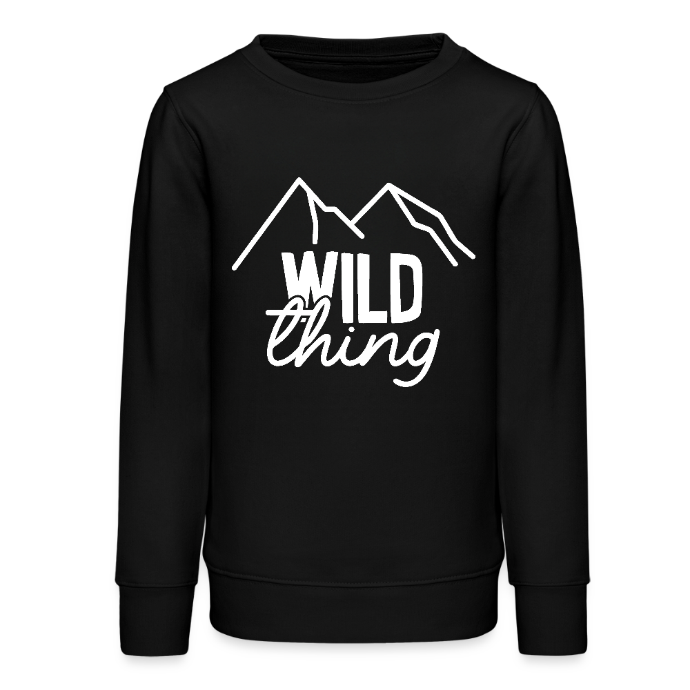 wild thing - Bio Kinder Sweatshirt - Schwarz