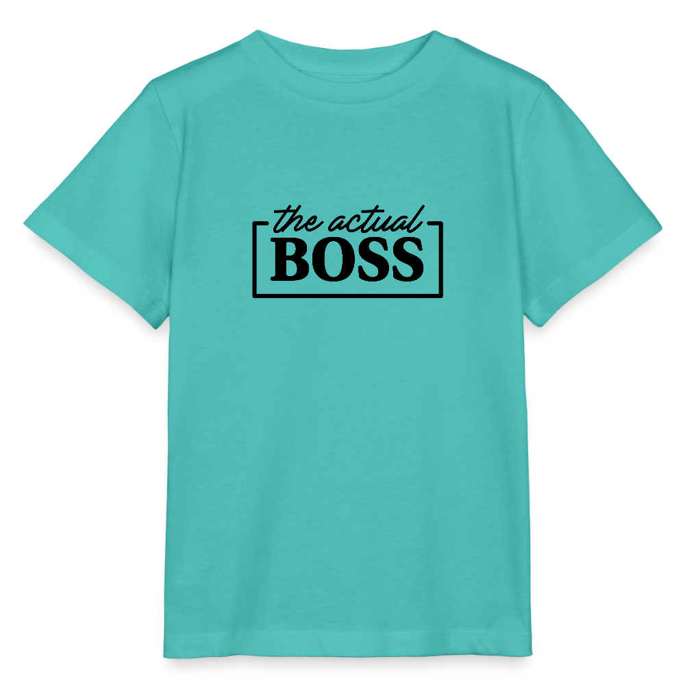 The actual Boss - Bio Kinder T-Shirt - Poolblau