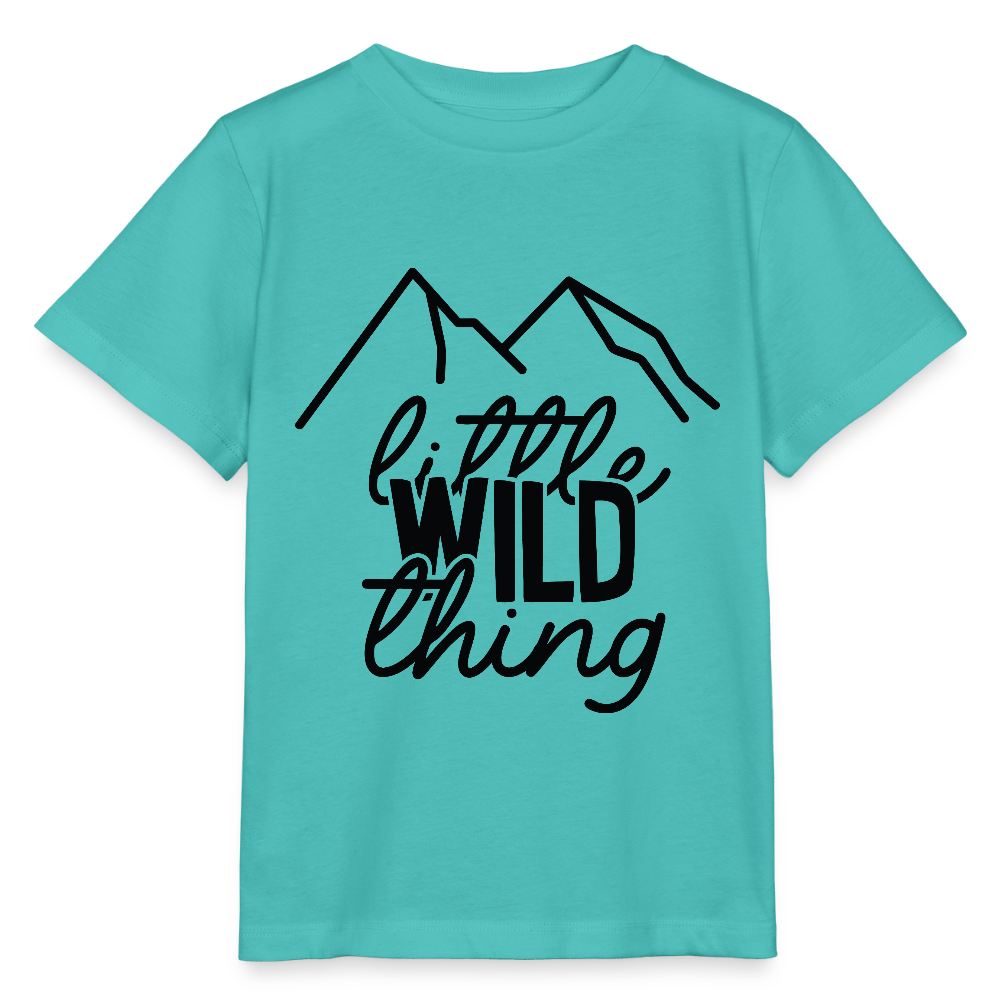 little wild thing - Bio Kinder T-Shirt - Poolblau
