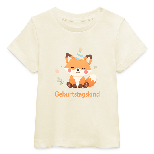 Fuchs Geburtstag - Bio Baby T-Shirt - Naturroh