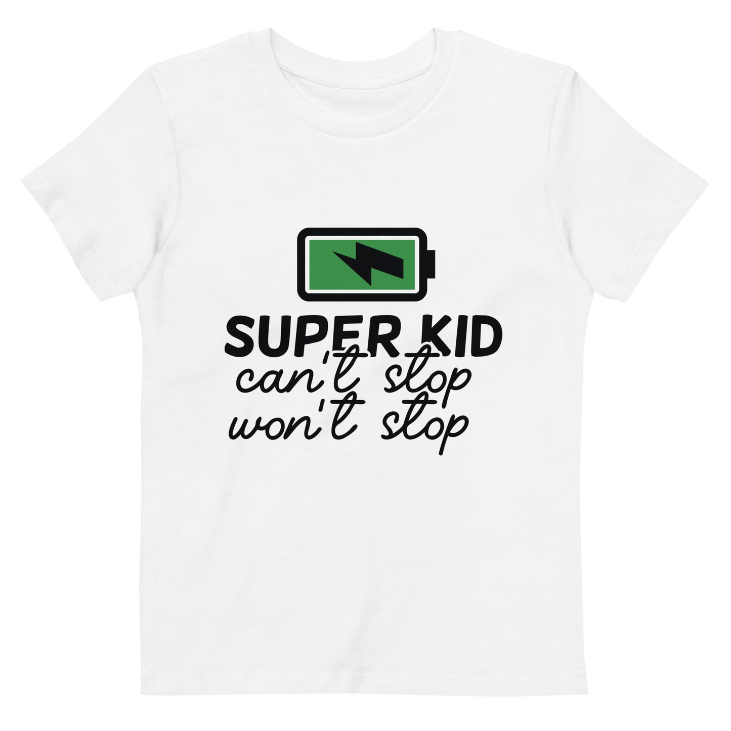 Batterie Super Kid Bio-Baumwoll-T-Shirt