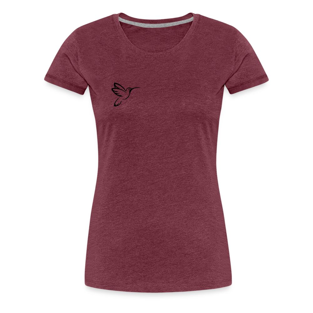 Frauen Kolibri T-Shirt - Bordeauxrot meliert