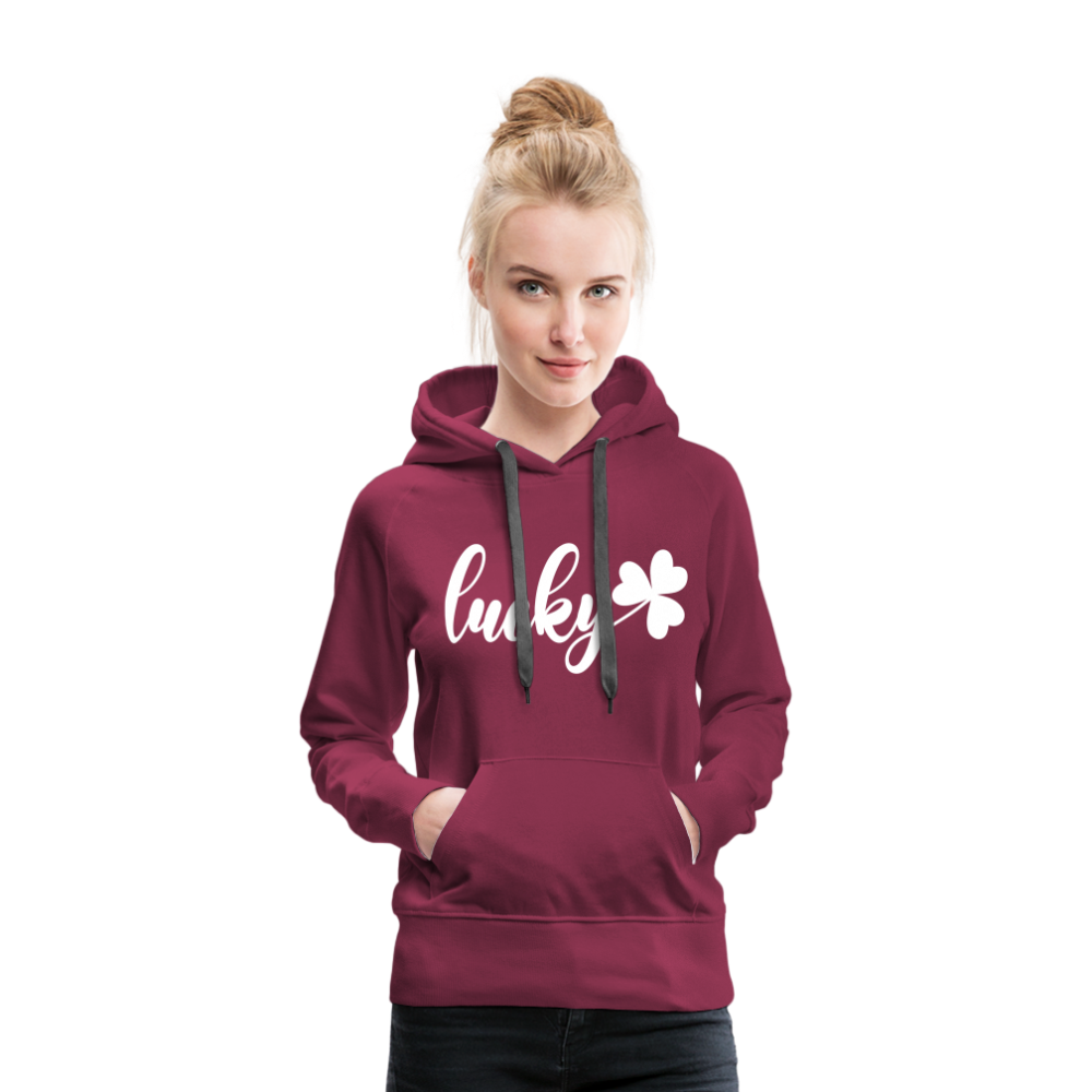 lucky Frauen Hoodie - Bordeaux