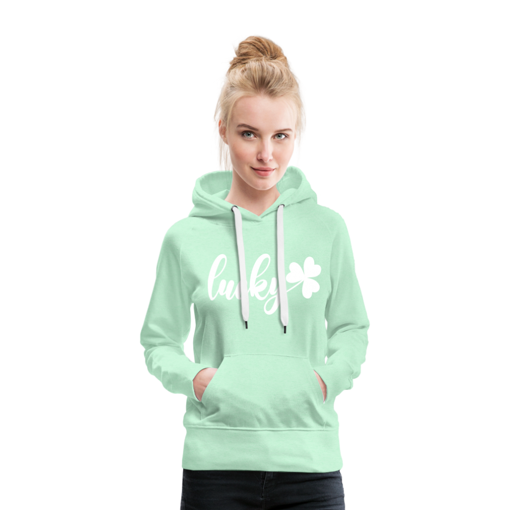 lucky Frauen Hoodie - helles Mintgrün