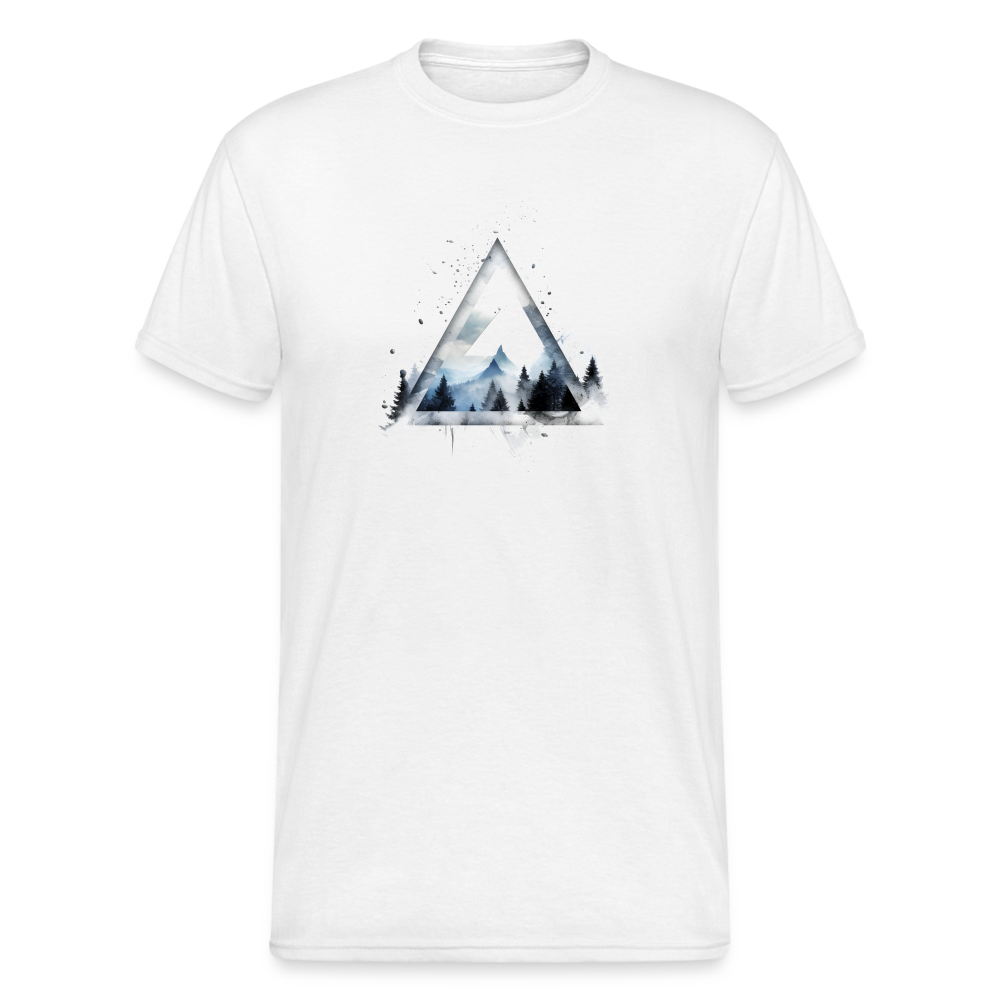 Triangle Snow Männer T-Shirt - weiß