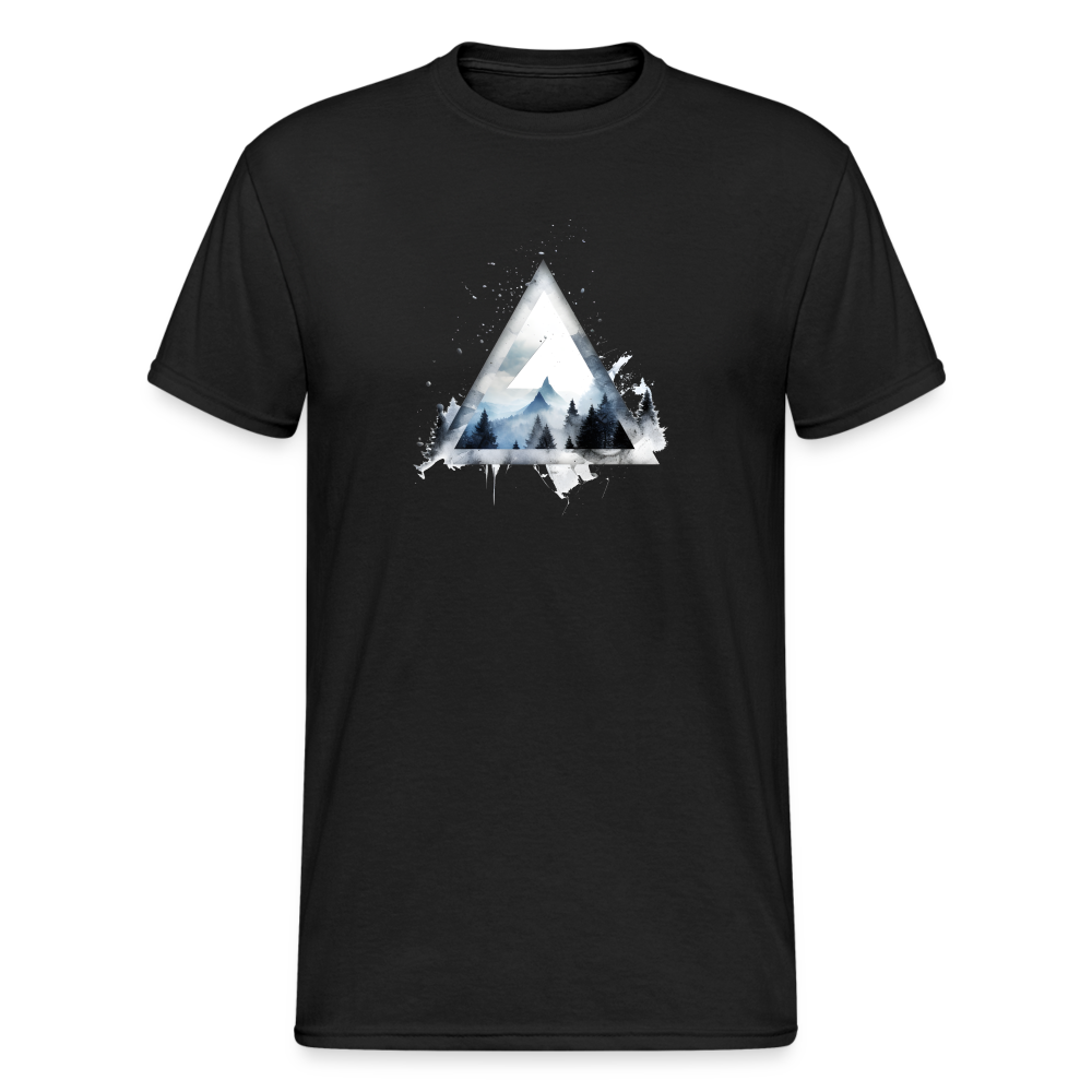 Triangle Snow Männer T-Shirt - Schwarz