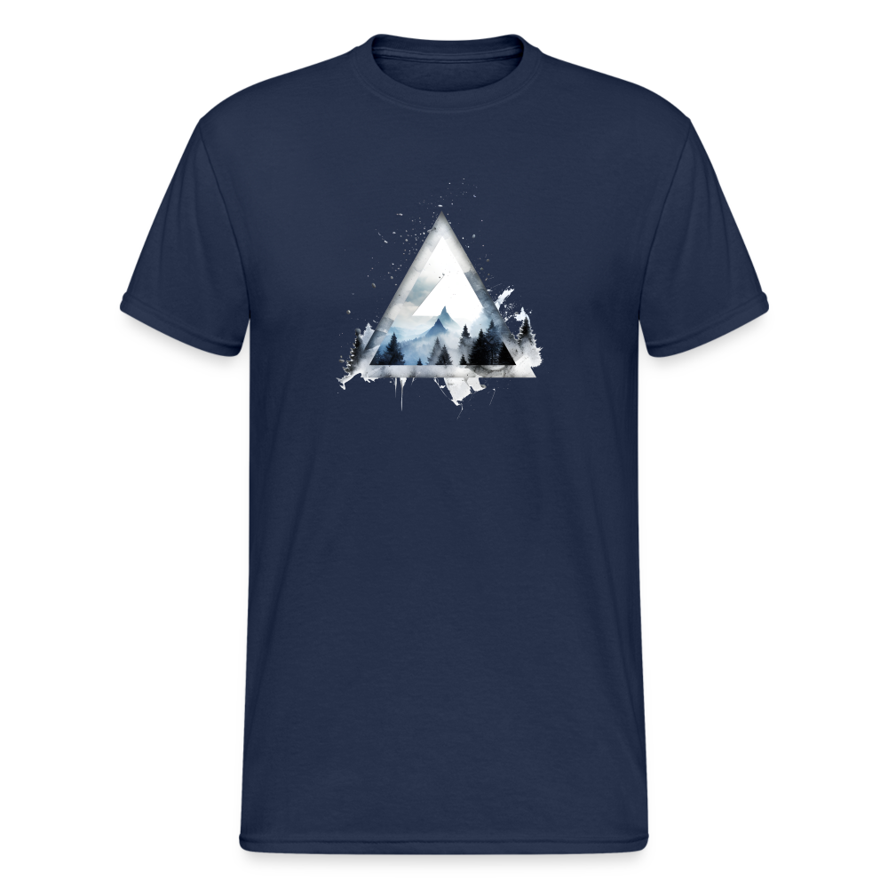 Triangle Snow Männer T-Shirt - Navy