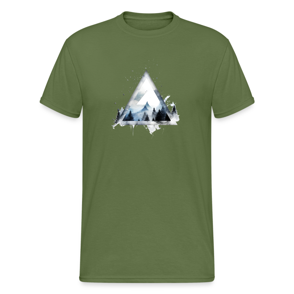 Triangle Snow Männer T-Shirt - Militärgrün