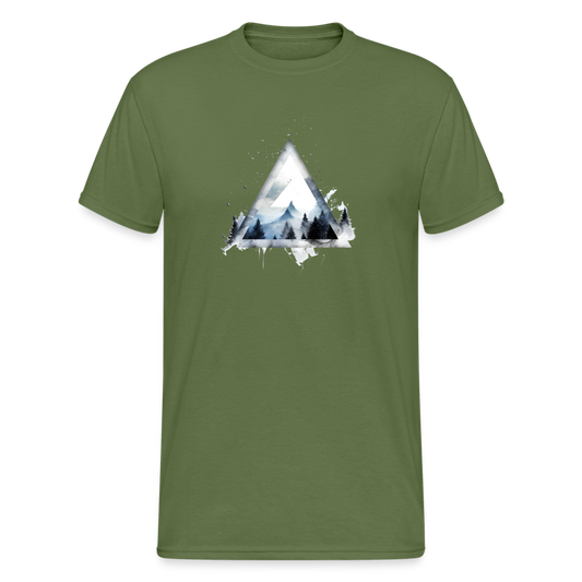Triangle Snow Männer T-Shirt - Militärgrün