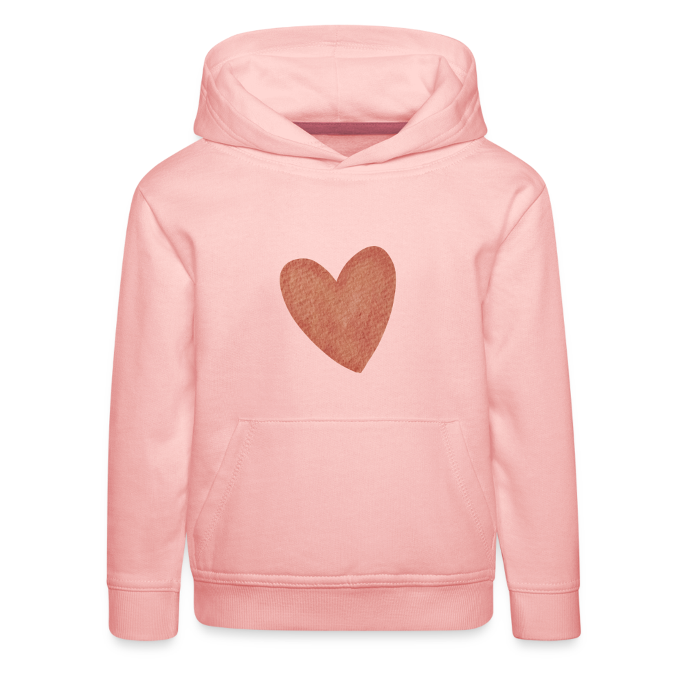 Herz Kinder Hoodie - Kristallrosa