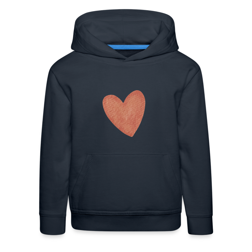 Herz Kinder Hoodie - Navy