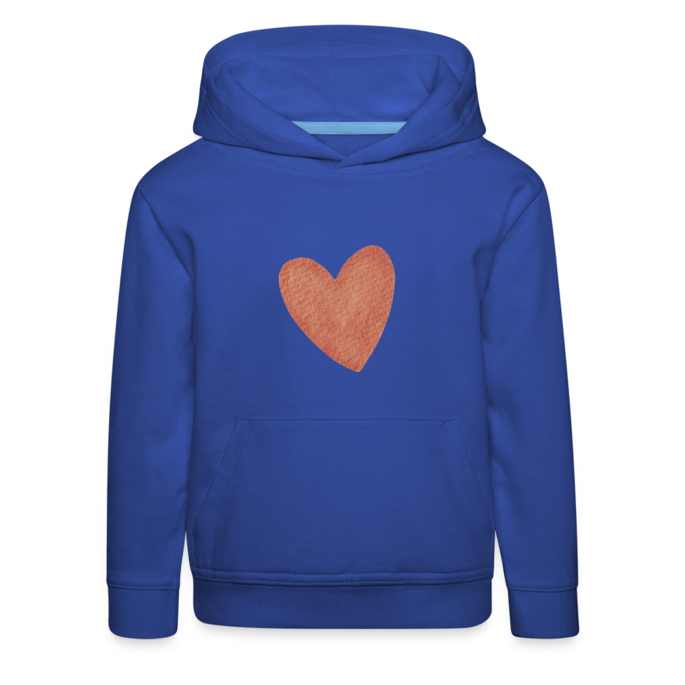 Herz Kinder Hoodie - Royalblau