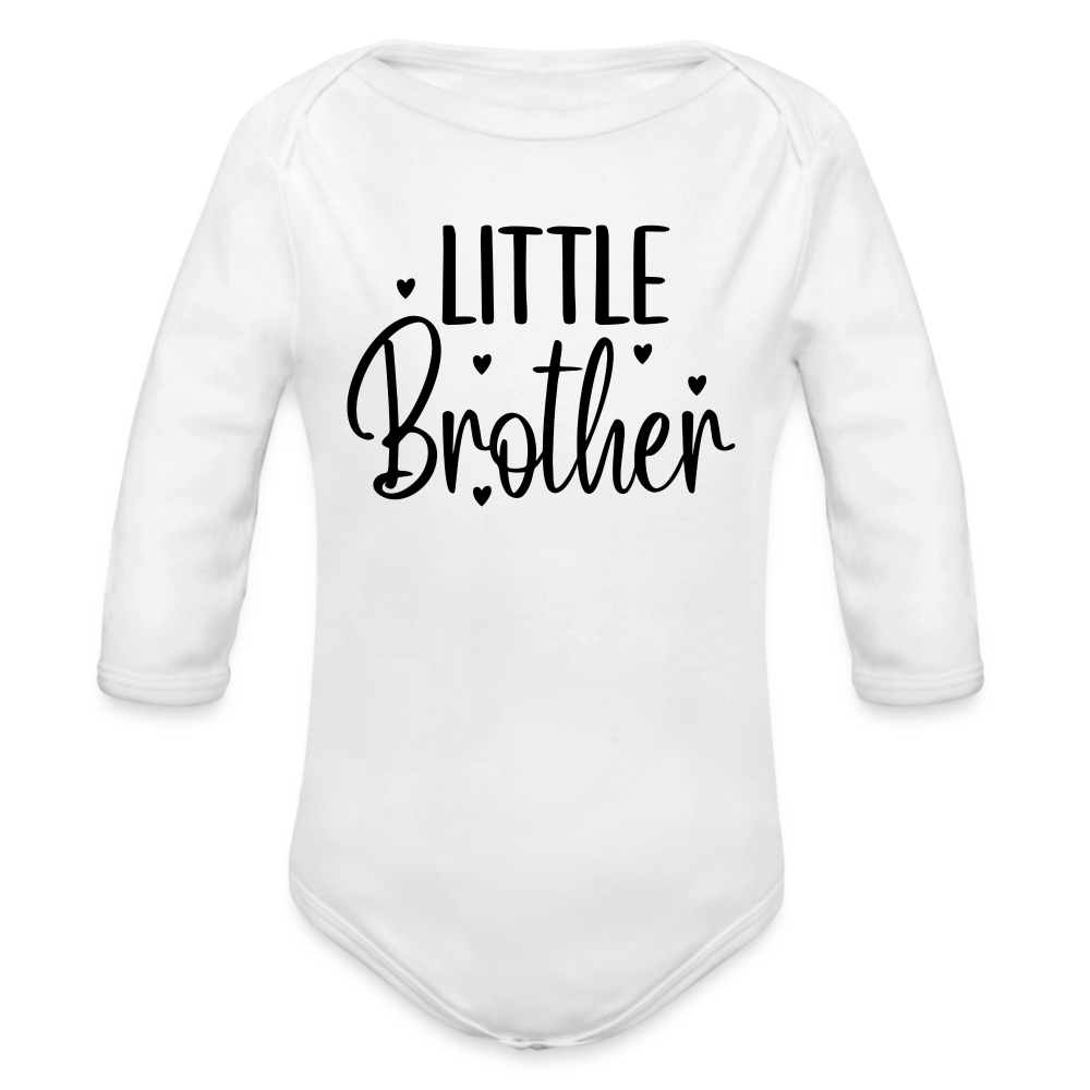 Little Brother Baby Bio-Langarm-Body - weiß