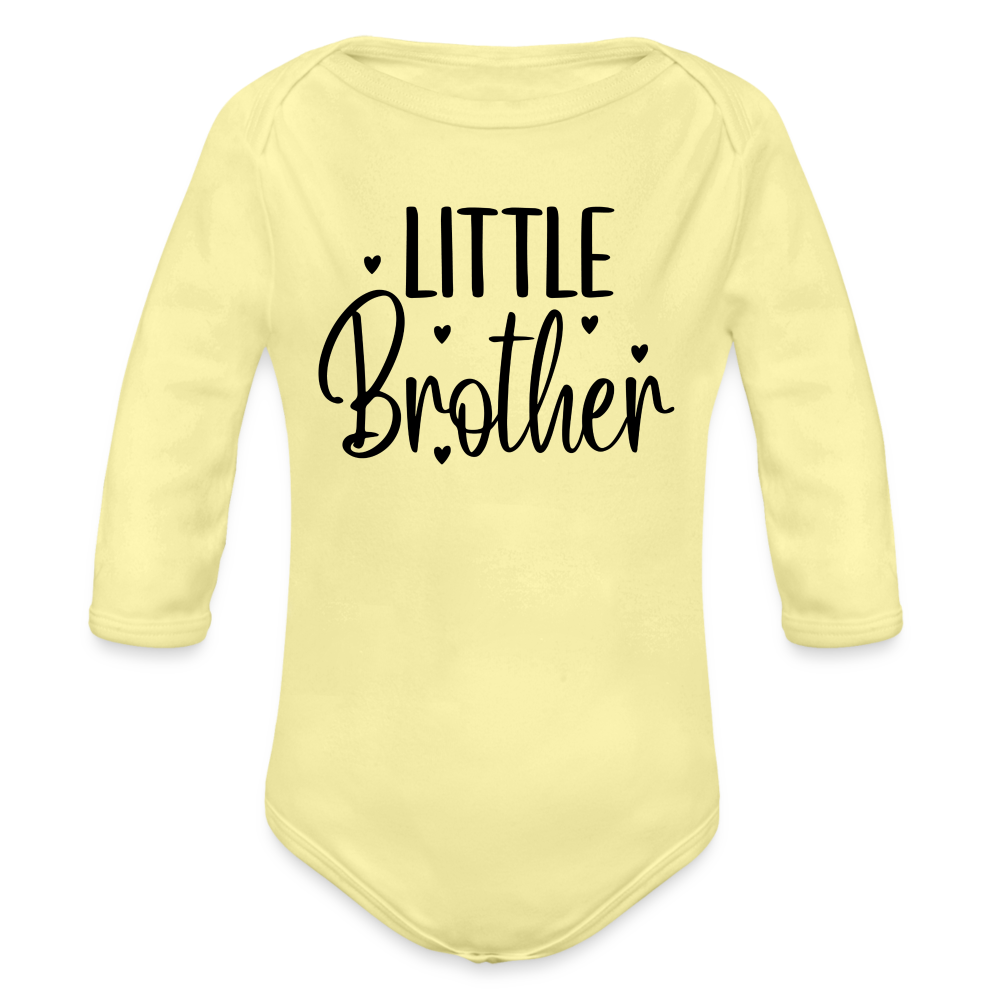 Little Brother Baby Bio-Langarm-Body - Hellgelb