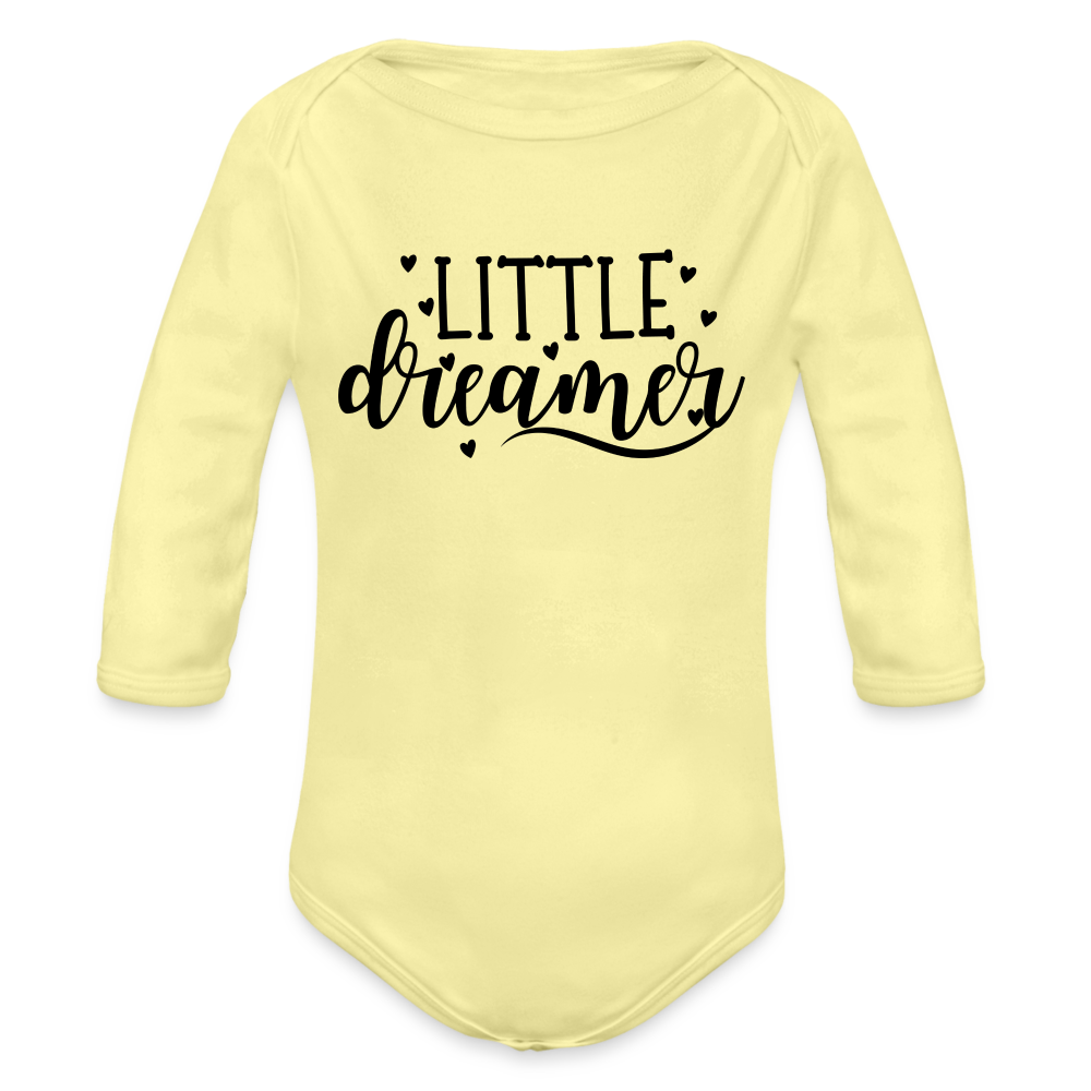 Little Dreamer Baby Bio-Langarm-Body - Hellgelb