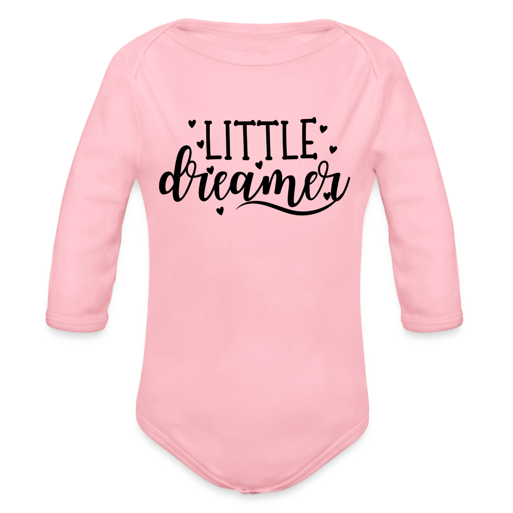 Little Dreamer Baby Bio-Langarm-Body - Hellrosa