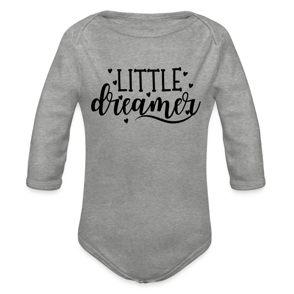 Little Dreamer Baby Bio-Langarm-Body - Grau meliert
