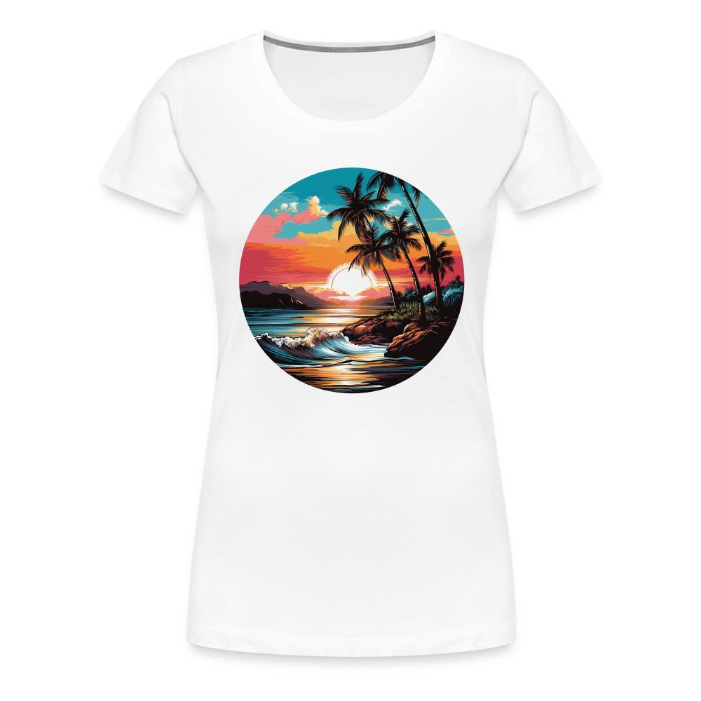 Tropical Frauen T-Shirt - weiß