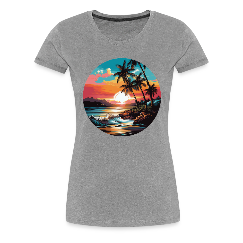 Tropical Frauen T-Shirt - Grau meliert