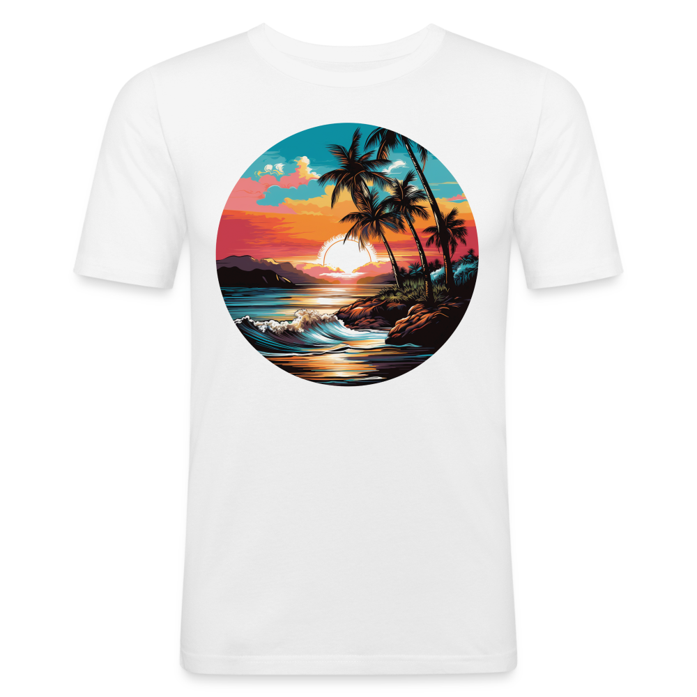 Tropical Männer Slim Fit T-Shirt - weiß
