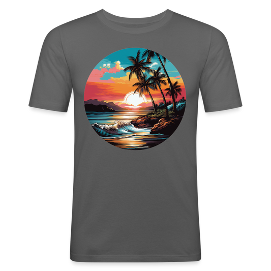 Tropical Männer Slim Fit T-Shirt - Graphite