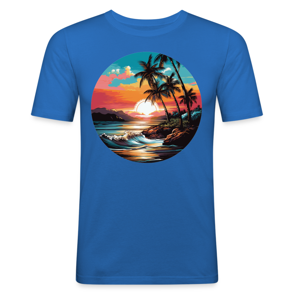 Tropical Männer Slim Fit T-Shirt - Königsblau