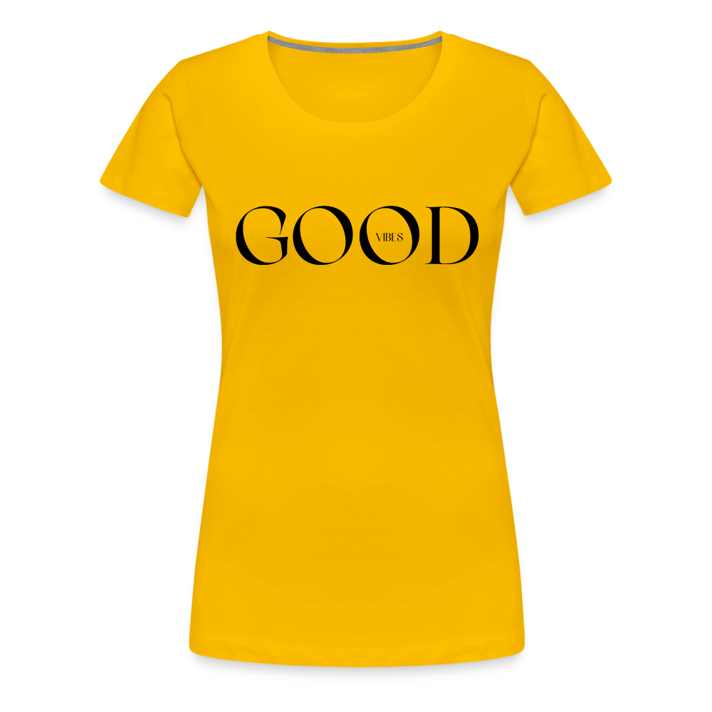 Good Vibes Frauen T-Shirt - Sonnengelb
