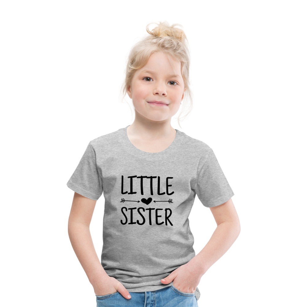 Little Sister Kinder T-Shirt - Grau meliert
