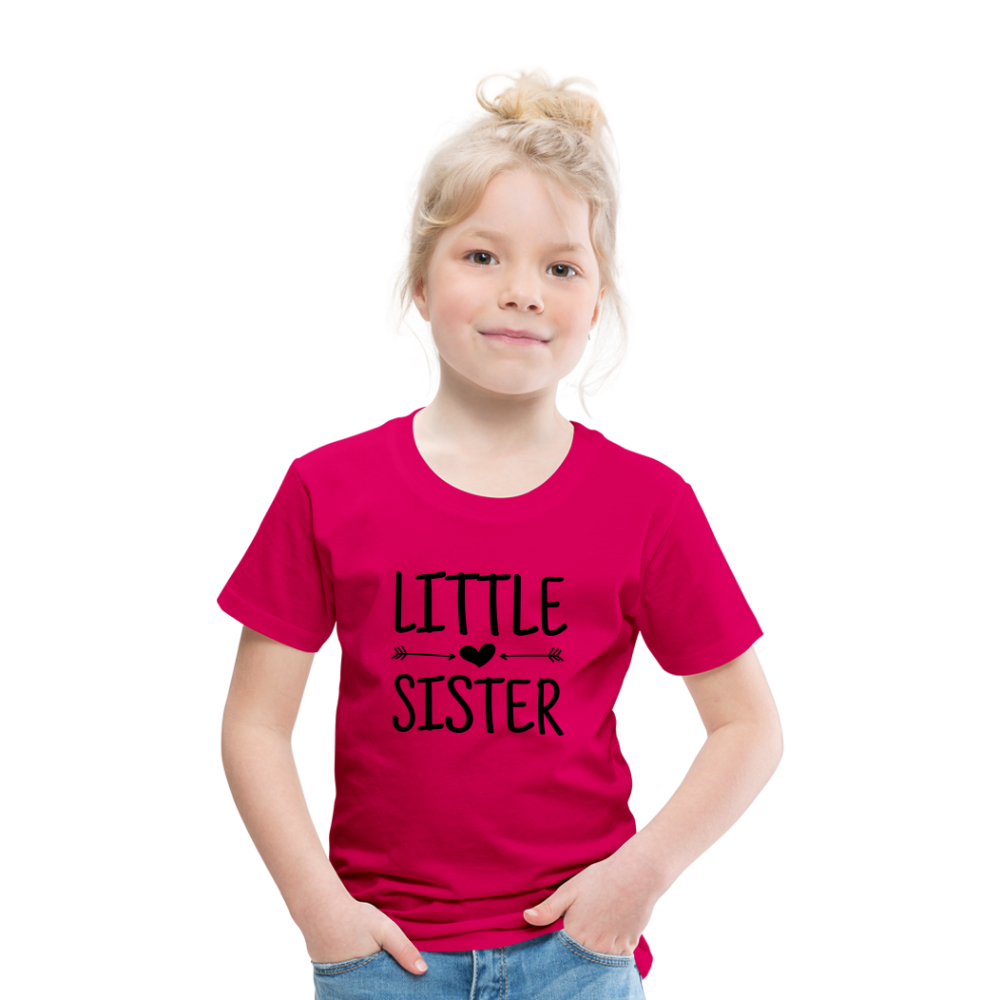 Little Sister Kinder T-Shirt - dunkles Pink
