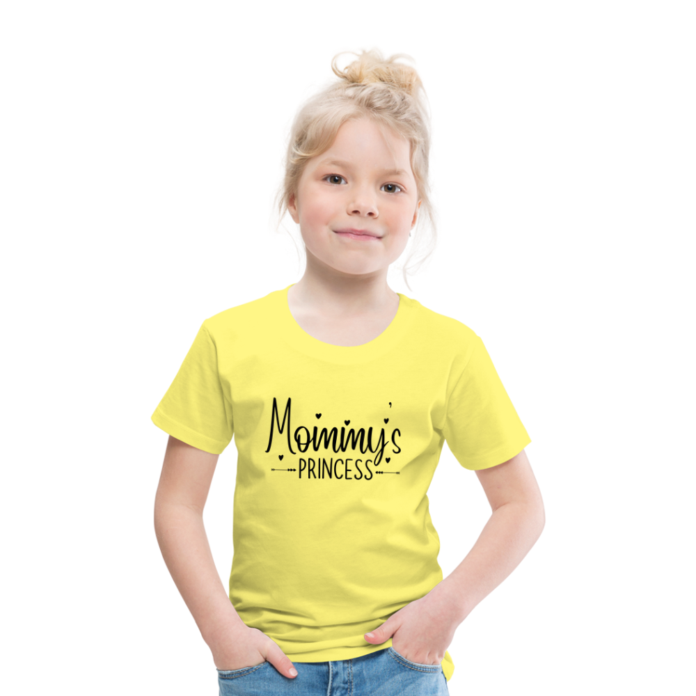 Mommys Princess Kinder T-Shirt - Gelb