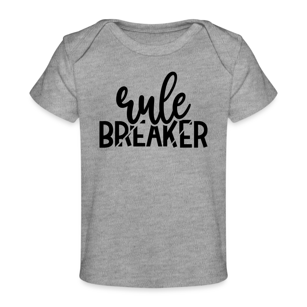 Rule Breaker Baby Bio-T-Shirt - Grau meliert