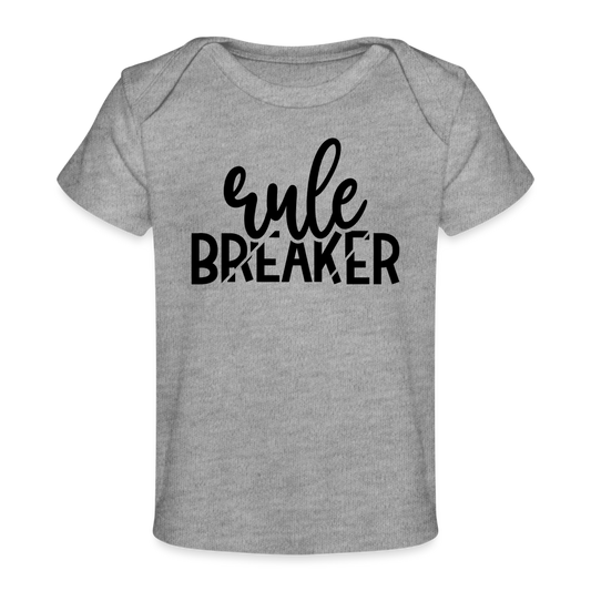Rule Breaker Baby Bio-T-Shirt - Grau meliert